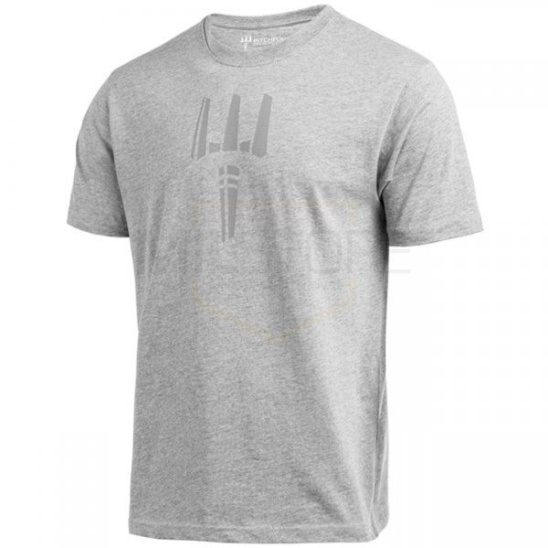 Pitchfork Trident Print T-Shirt - Heather Grey - L