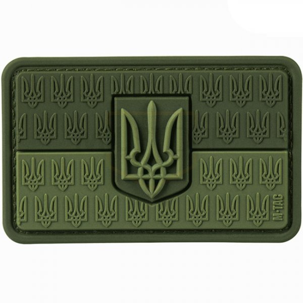 M-Tac Flag of Ukraine & Coat of Arms Rubber Patch - Olive