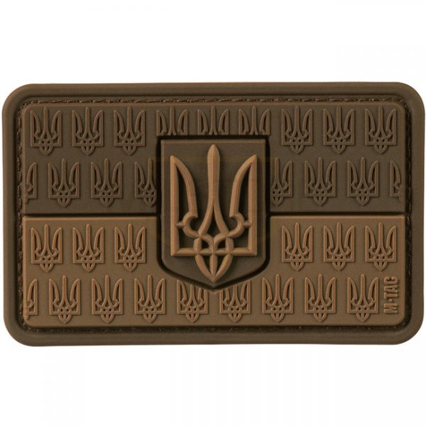 M-Tac Flag of Ukraine & Coat of Arms Rubber Patch - Coyote