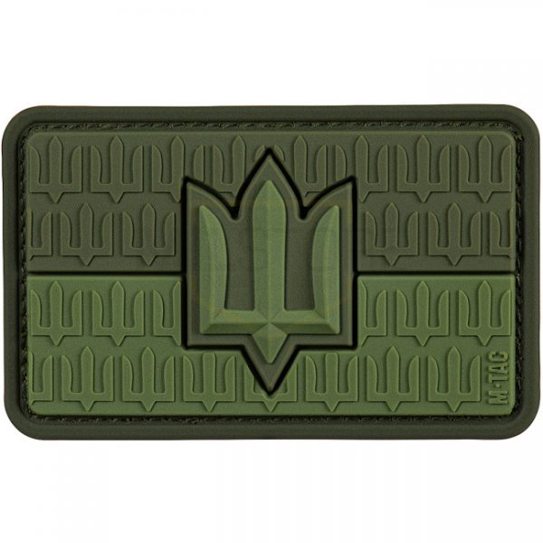 M-Tac Flag of Ukraine & Trident of the Armed Forces Rubber Patch - Olive