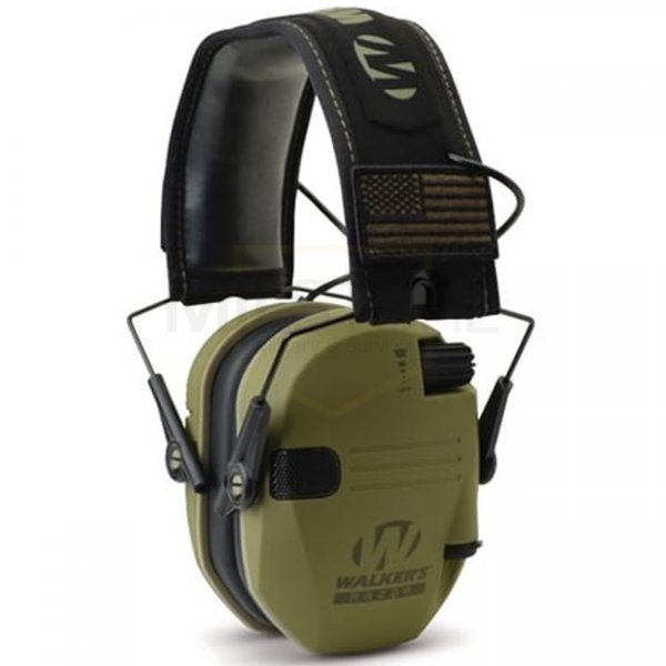 Walkers Razor Patriot Electronic Earmuff - Olive