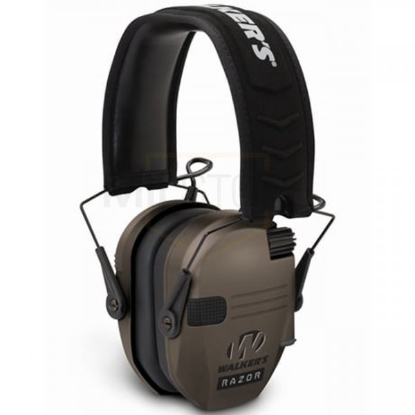 Walkers Razor Slim Electronic Earmuff - Dark Earth