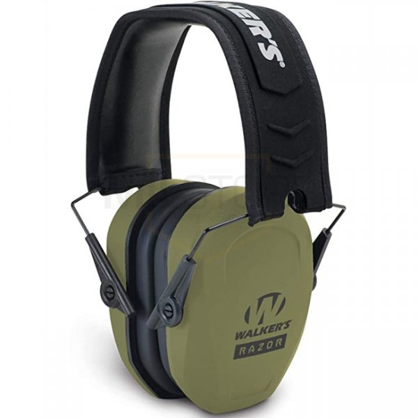 Walkers Razor Slim Passive Earmuff - Olive