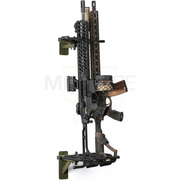 Savior Equipment Angle Adjustable Rifle Wall Rack 3 Slots - Olive