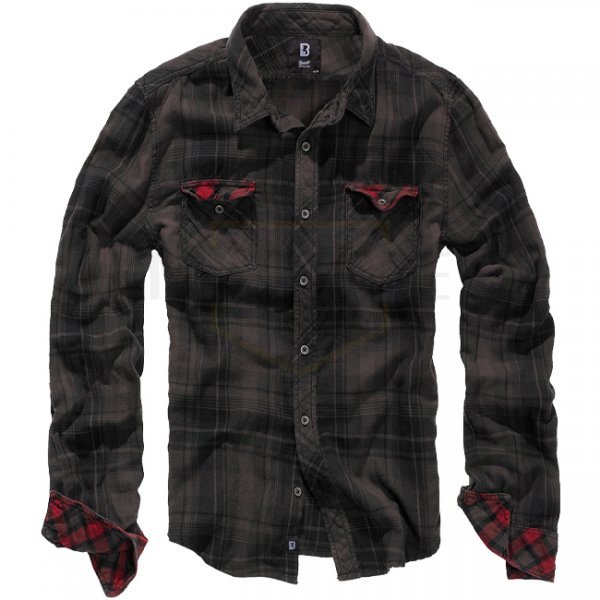 Brandit Checkshirt Duncan - Brown / Black - 4XL
