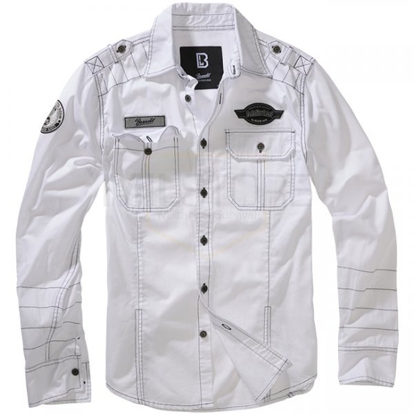 Brandit Luis Vintageshirt - White - L