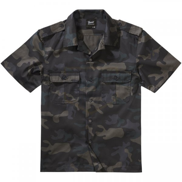 Brandit US Shirt Shortsleeve - Darkcamo - 7XL