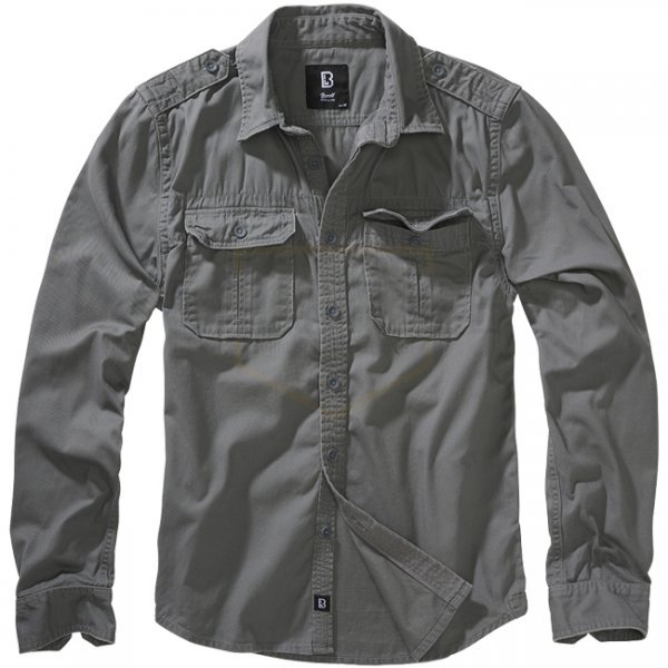 Brandit Vintage Shirt Longsleeve - Charcoal - S