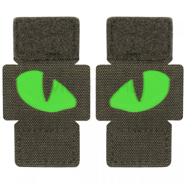 M-Tac Green Tiger Eyes Laser Cut Patch - Ranger Green