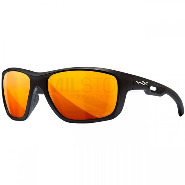 Wiley X WX Aspect Captivate Polarized Bronze Mirror - Black