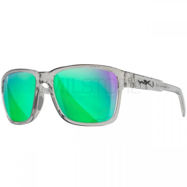 Wiley X WX Trek Captivate Polarized Green Mirror - Grey