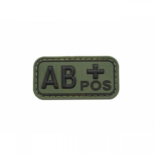 Pitchfork Blood Type AB POS Patch - Olive