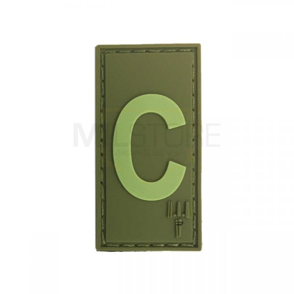 Pitchfork Letter C Patch - Olive