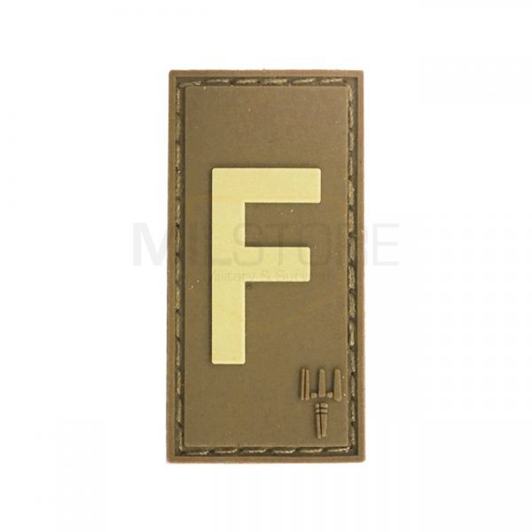 Pitchfork Letter F Patch - Tan