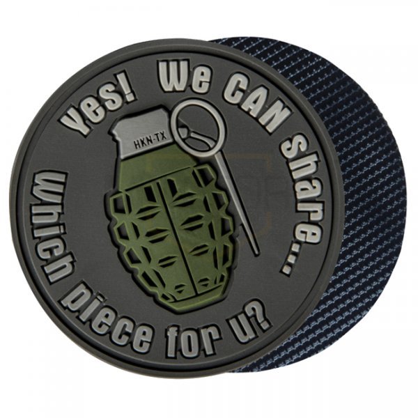 Helikon-Tex We Can Share Grenade PVC Patch - Grey