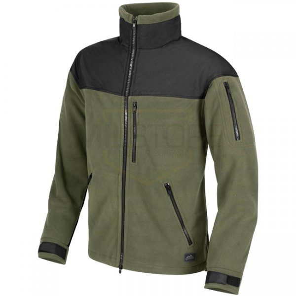 Helikon-Tex Classic Army Fleece Jacket - Olive Green / Black - S