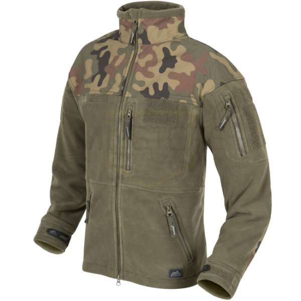 Helikon-Tex Polish Infantry Fleece Jacket - Olive Green / PL Woodland - M