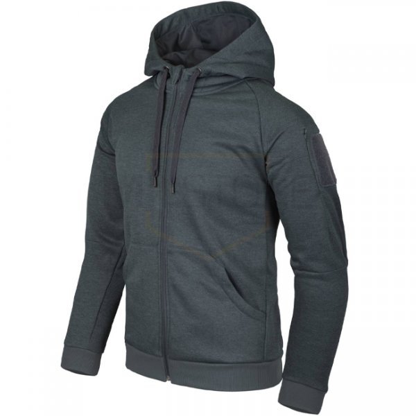 Helikon-Tex Urban Tactical Hoodie FullZip - Melange Black-Grey - M