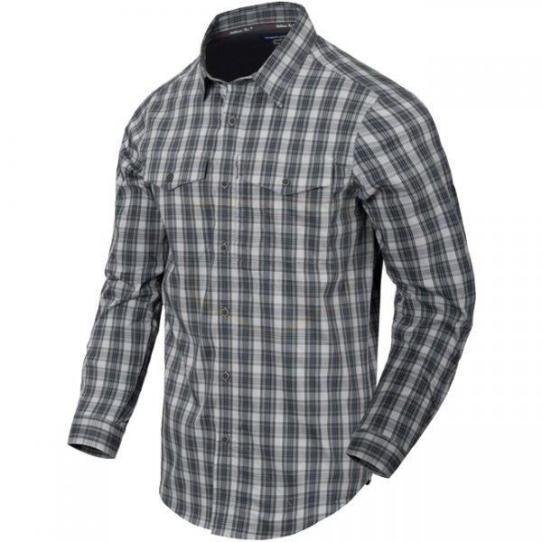 Helikon-Tex Covert Concealed Carry Shirt - Foggy Grey Plaid - 2XL