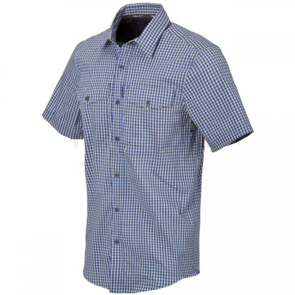 Helikon-Tex Covert Concealed Carry Short Sleeve Shirt - Royal Blue Checkered - XL