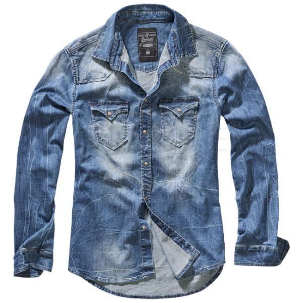 Brandit Riley Denimshirt - Denim Blue - L