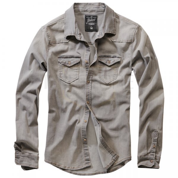 Brandit Riley Denimshirt - Grey Denim - 3XL