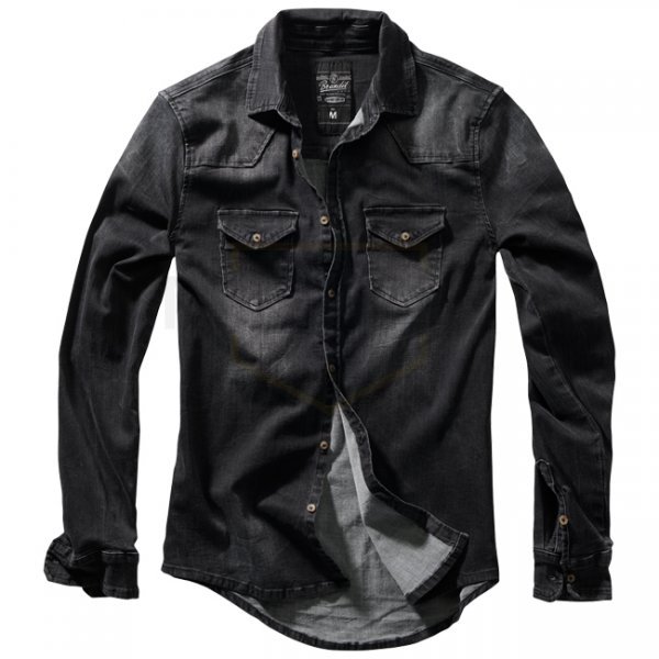 Brandit Riley Denimshirt - Black - 4XL