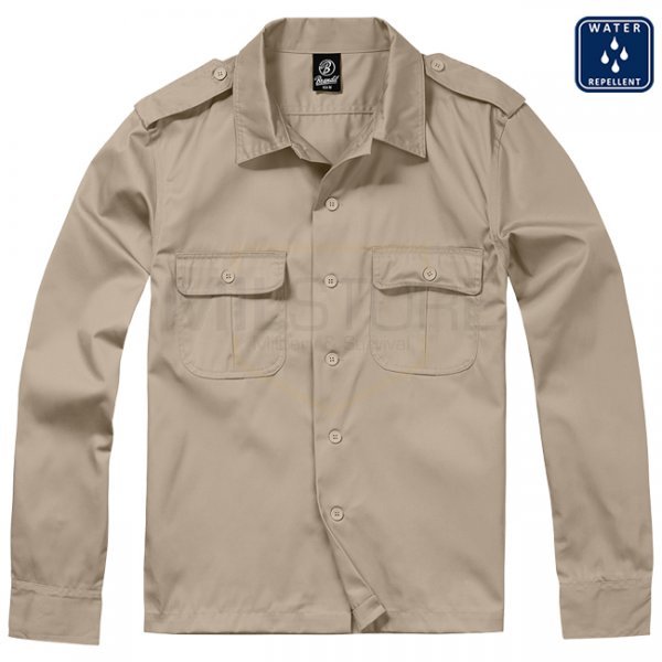 Brandit US Shirt Longsleeve - Beige - XL