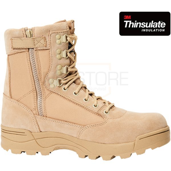 Brandit Zipper Tactical Boots - Camel - 45