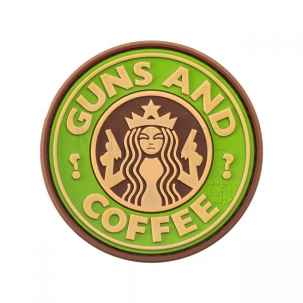 JTG Guns and Coffee Rubber Patch - Multicam