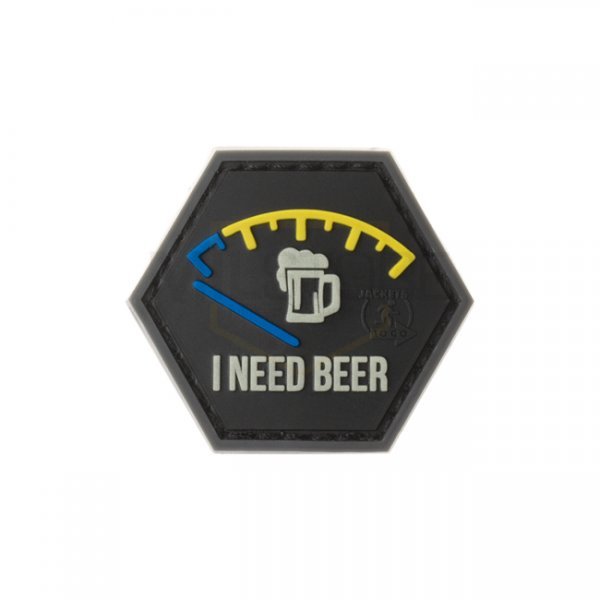 JTG I need Beer Rubber Patch - Blue