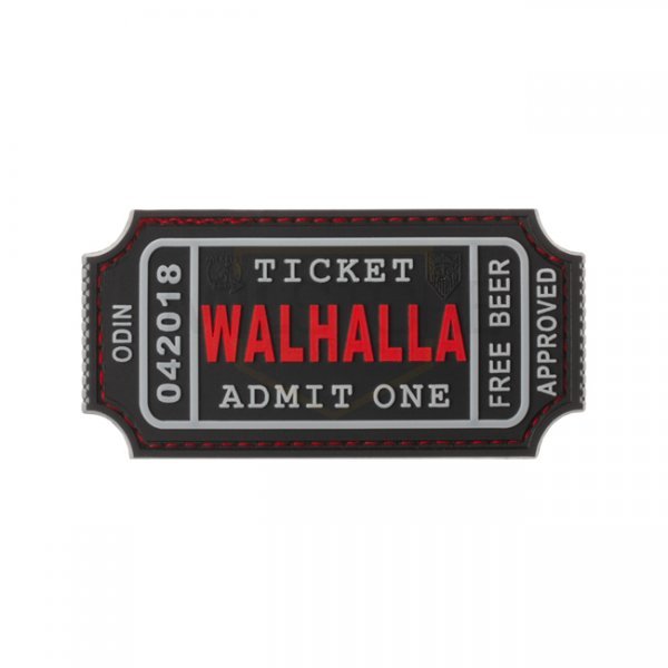 JTG Large Walhalla Ticket Rubber Patch - Blackmedic