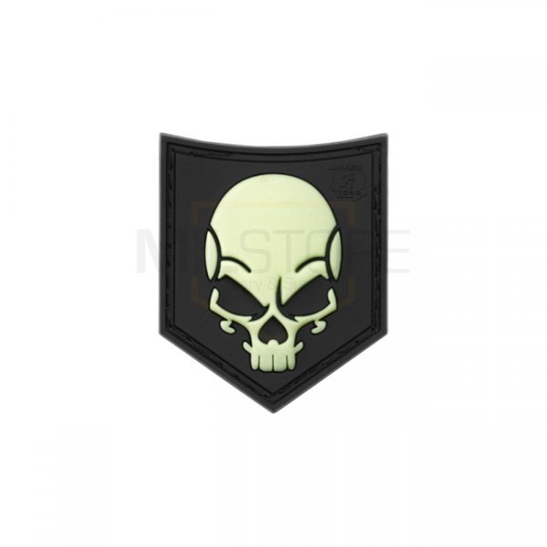 JTG SOF Skull Rubber Patch - Glow in the Dark