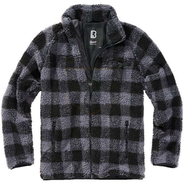 Brandit Teddyfleece Jacket - Black / Grey - M