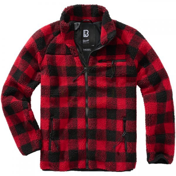 Brandit Teddyfleece Jacket - Red / Black - 3XL