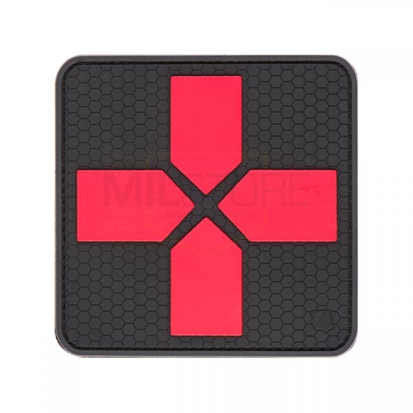 JTG Big Red Cross Medic Rubber Patch - Blackmedic