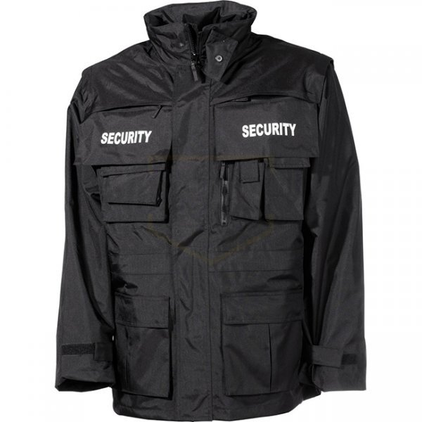 MFH SECURITY Waterproof Parka - Black - 4XL