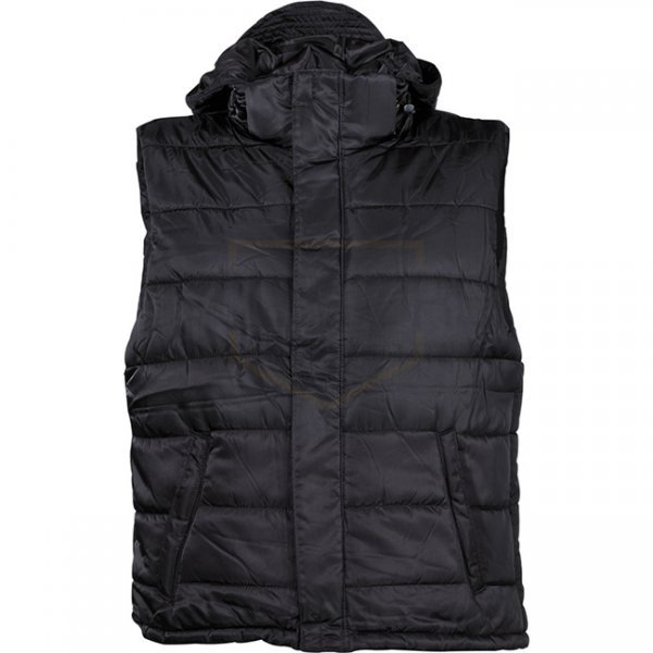 MFH Lined Vest & Detachable Hood - Black - L