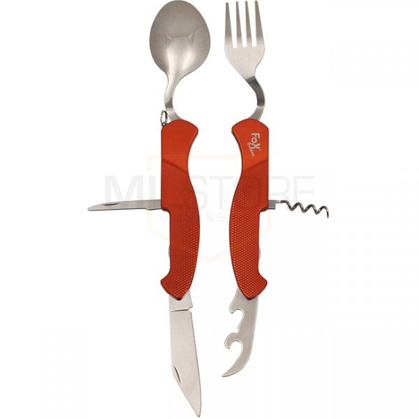 FoxOutdoor Pocket Knife Cutlery Set - Red