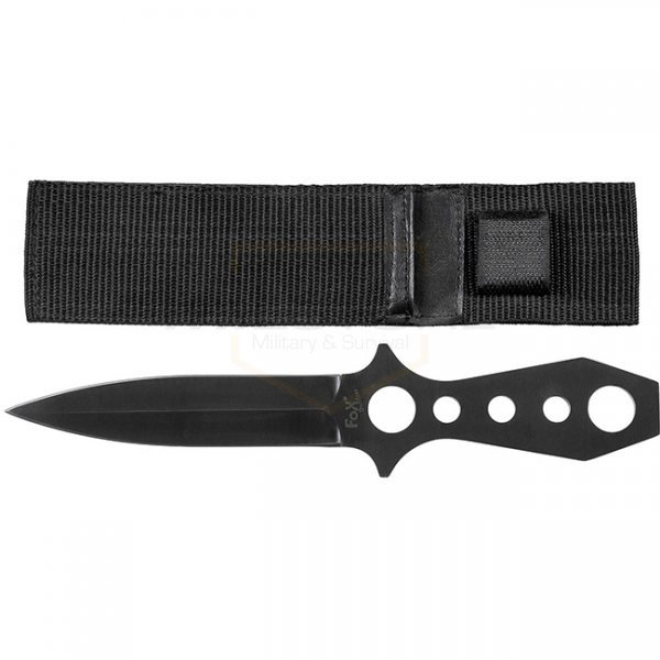 FoxOutdoor Throwing Knife Double Edged - Black