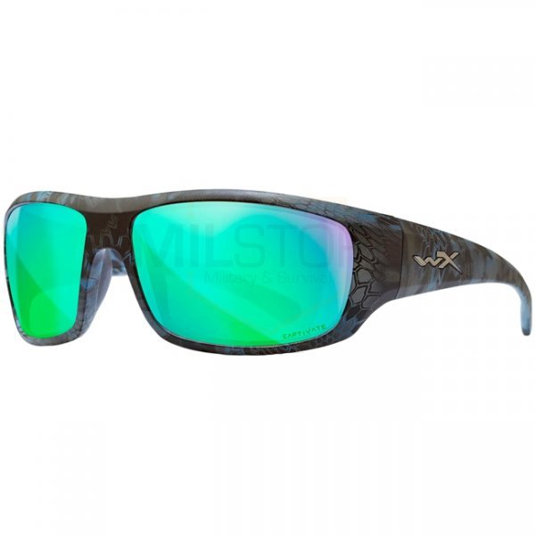 Wiley X Omega Captivate Polarized Green Mirror - Kryptek Neptune