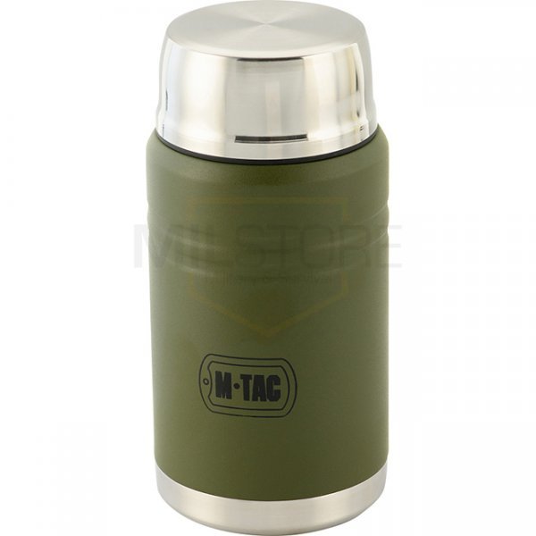 M-Tac Stainless 750ml Thermos & Folding Spoon - Olive