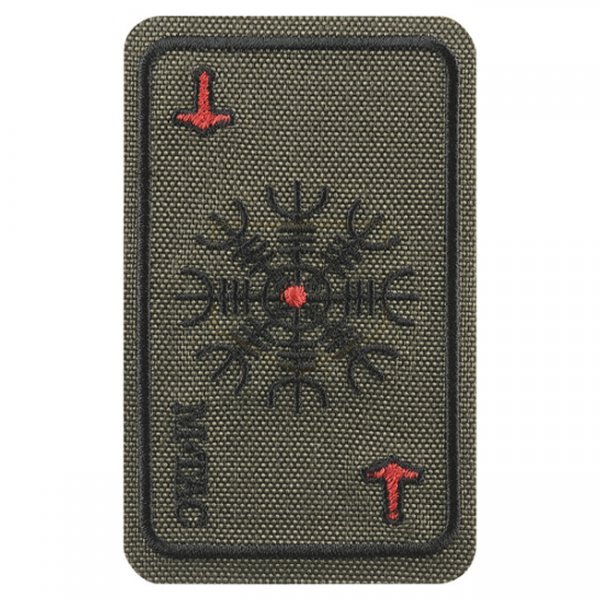 M-Tac Card Helm of Terror Embroidery Patch - Ranger Green