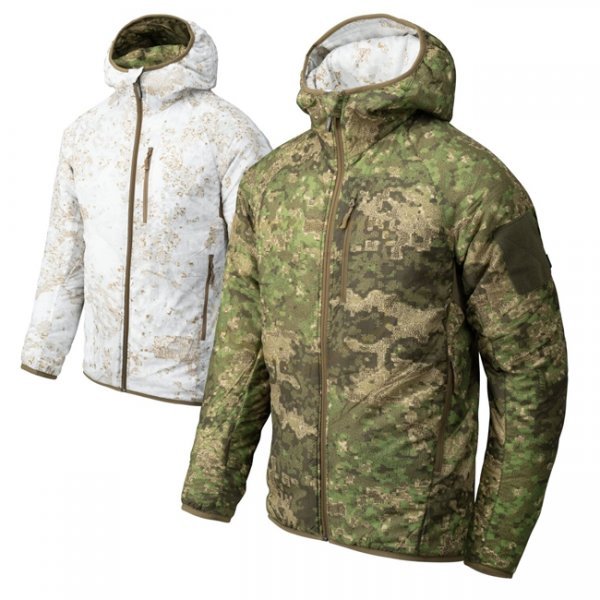 Helikon-Tex Reversible Wolfhound Hoodie Jacket Windpack - Pencott Wildwood / Pencott Snowdrift - L