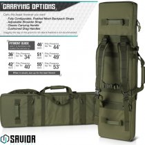 Savior Equipment Urban Warfare Double Rifle Bag 36 Inch - Olive