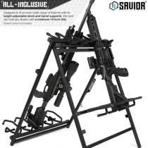 Savior Equipment Shorty Rifle Rack 9 Slots - Black