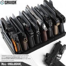 Savior Equipment Pistol Rack 6 Slots - Grey