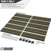 Savior Equipment Wall Rack System Panels - Olive