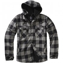 Brandit Lumberjacket Hooded - Black / Charcoal - M