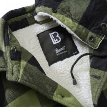 Brandit Lumberjacket Hooded - Black / Olive - 7XL